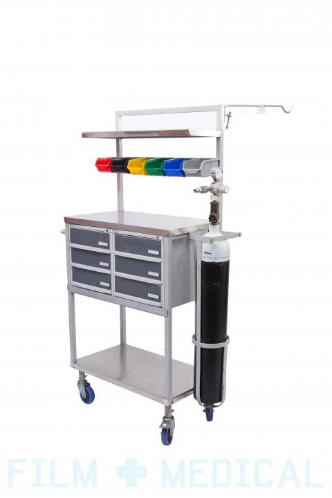 Procedure Trolley with Oxygen Bottle